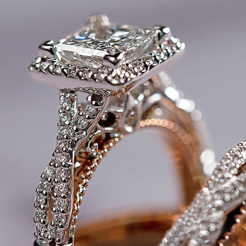 Aliança de Casamento Conjunto de Anéis Dia dos Namorados Jóias