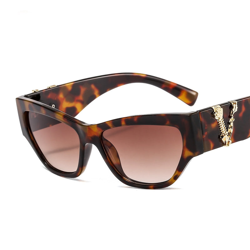 Óculos de sol Cat Eye Luxo Armação pequena