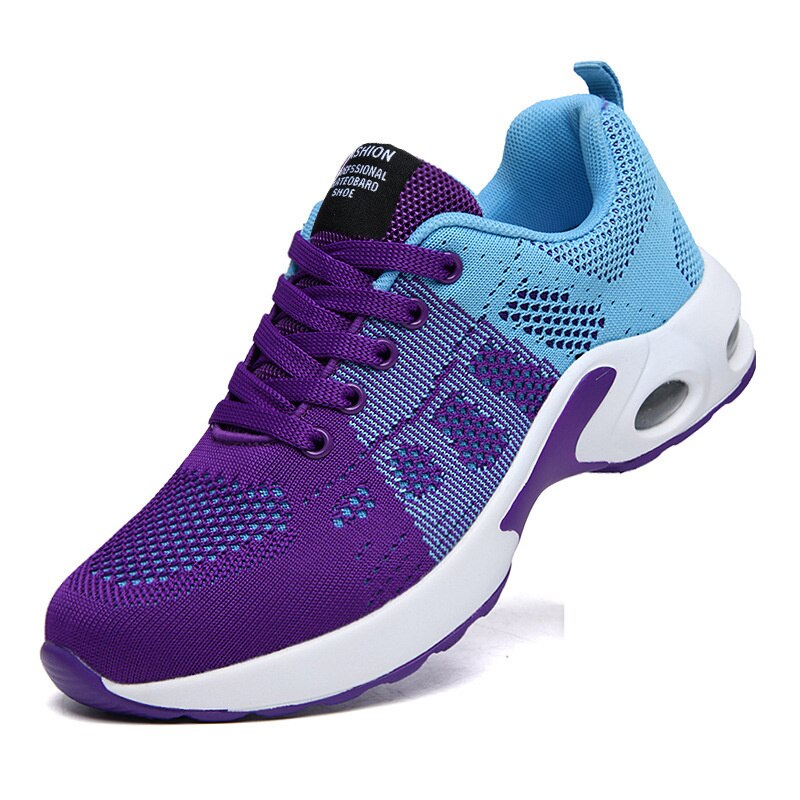 Sapatos Femininos de Malha Grande Leve Moda Casual Corrida Tênis