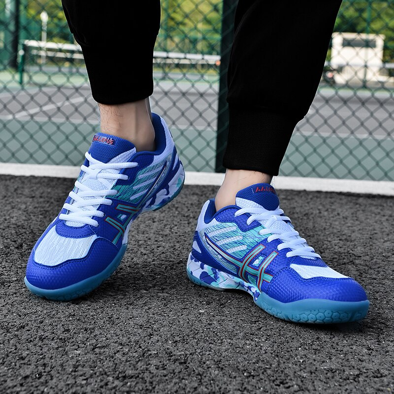 Sapatos esportivos femininos e masculinos Sapatos de badminton profissionais Confortáveis