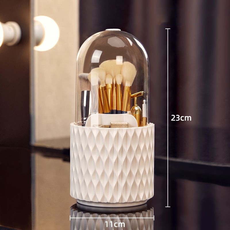 Suporte para pincéis de maquiagem giratório em 360° Organizador de maquiagem de mesa portátil