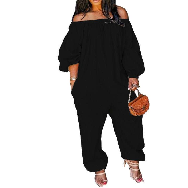 Macacão feminino plus size verão manga longa