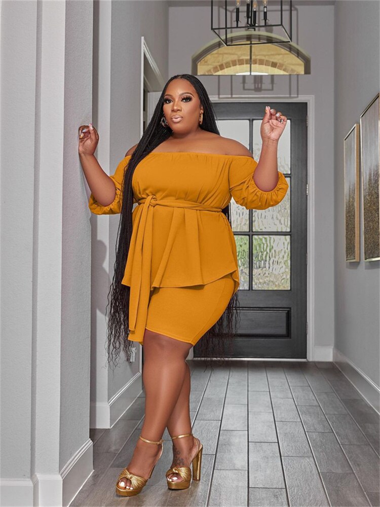 Plus Size Novo em conjuntos combinando Conjuntos de duas peças