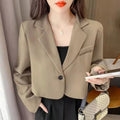 Cropped Blazer Manga Longa
