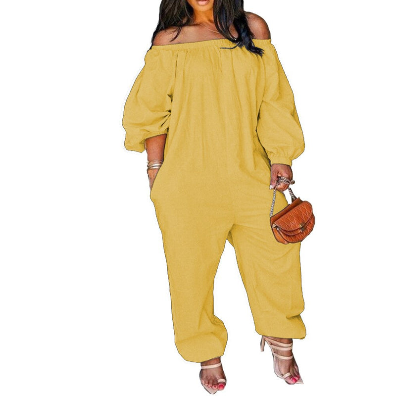 Macacão feminino plus size verão manga longa
