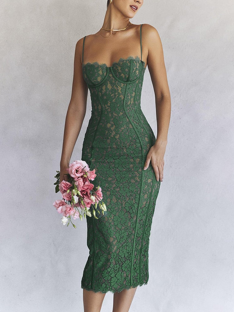 Vestidos de Alça Espaguete elegante