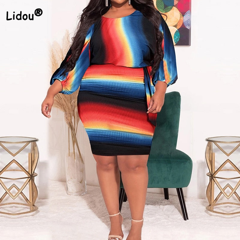 vestido fino de malha tamanho grande Plus Size